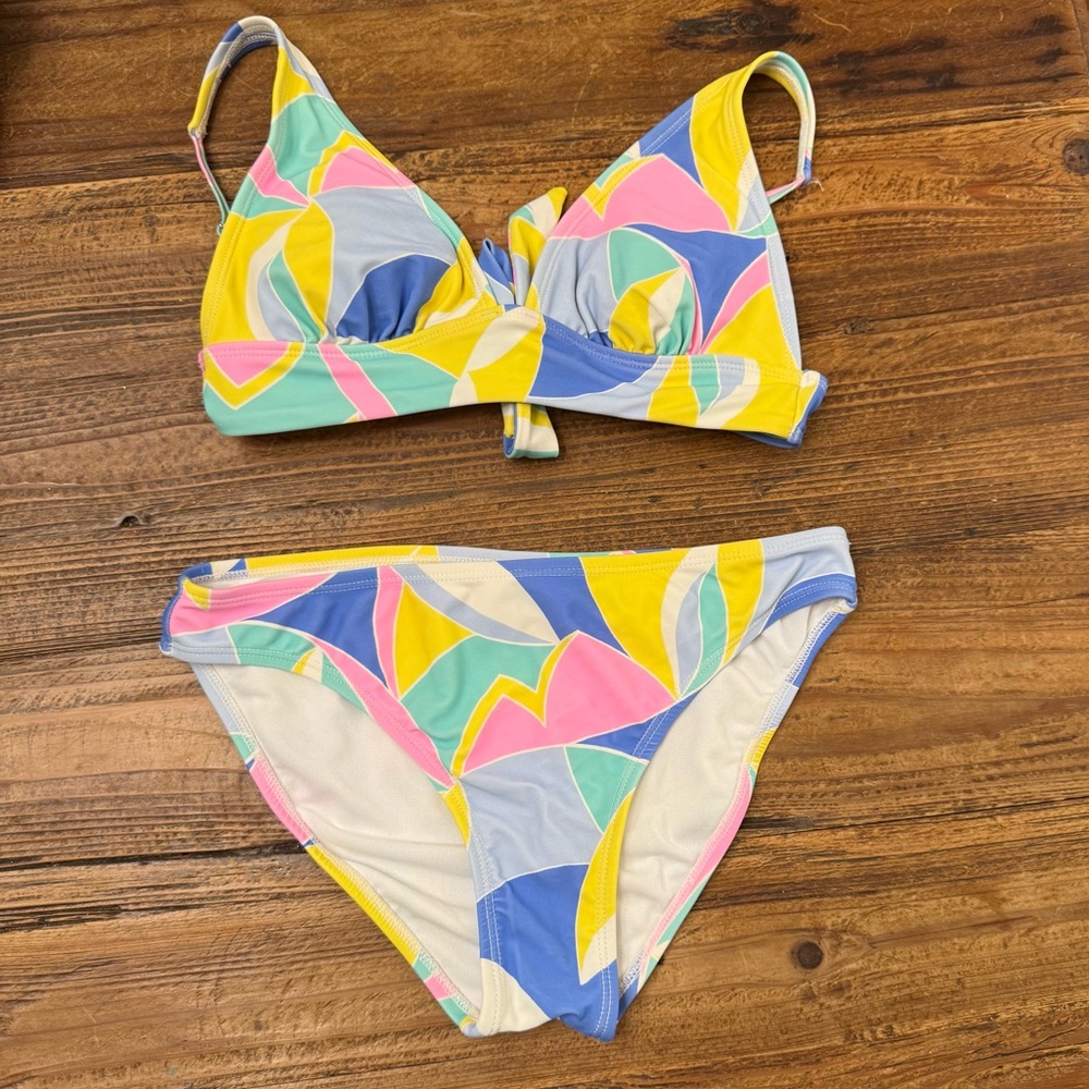 SO Yellow and Pink Bikini Set Vibrant Swimwear